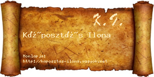 Káposztás Ilona névjegykártya